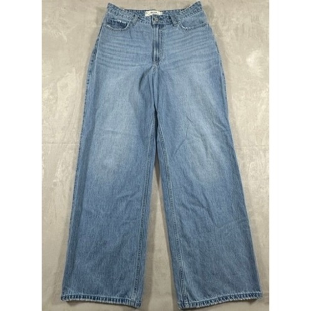 Y2K Hollister Jeans Womens Curvy Ultra High-Rise Baggy Light 12L W31 Long Blue